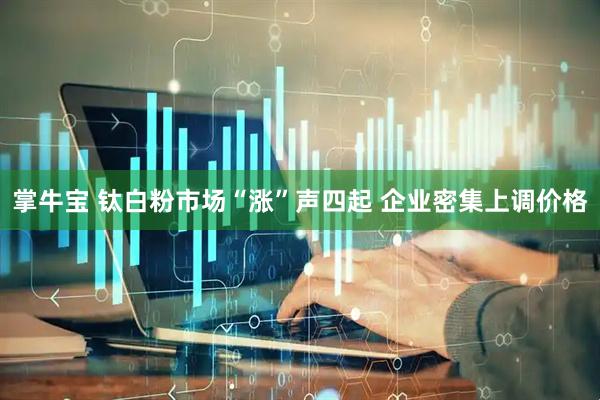 掌牛宝 钛白粉市场“涨”声四起 企业密集上调价格