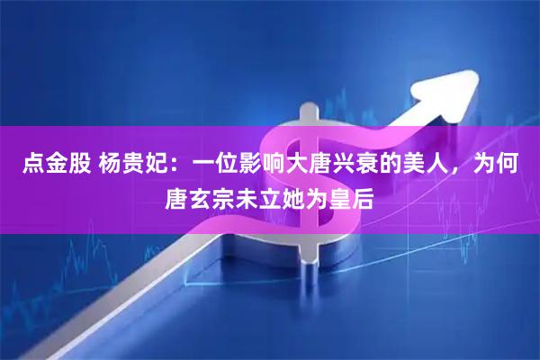 点金股 杨贵妃：一位影响大唐兴衰的美人，为何唐玄宗未立她为皇后