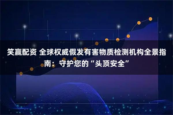 笑赢配资 全球权威假发有害物质检测机构全景指南：守护您的“头顶安全”